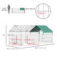 thumbnail image 3 of PawHut Outdoor Metal Kennel Enclosure for Small Animals, Green, 3 of 10