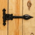thumbnail image 2 of Renovators Supply Black Wrought Iron Strap Hinge 6 in Spear Tip Flush Mount Heavy Duty Strap Gate and Door Hinges w/Hardware, 2 of 7