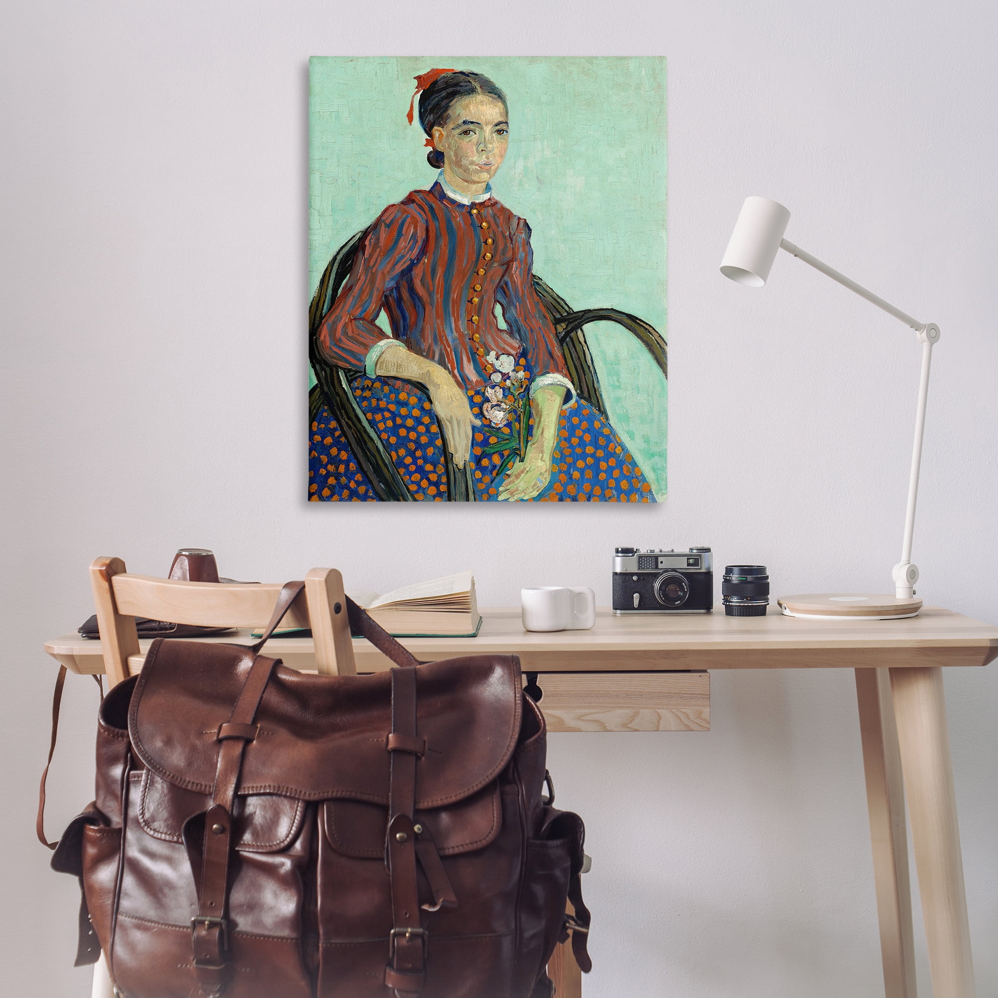 Stupell Industries Van Gogh Lady Mousme People Painting Wrapped Canvas Art Print Wall Art, 36 x 48