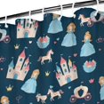 thumbnail image 3 of Dark Blue Princess Castle Pattern Shower Curtain 36"x72" ,Bathroom Decorative Shower Curtains Set with 12 Hooks,Modern Waterproof Washable Shower Curtain, 3 of 6