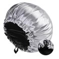 thumbnail image 3 of Reversible Satin Nightcap Ladies Stretch Hair Care Shower Cap, 3 of 5