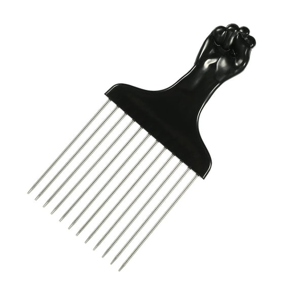 Unique Bargains Metal Hair Pick Comb for Women and Men Thick Curly Hair 5.83"x2.83"