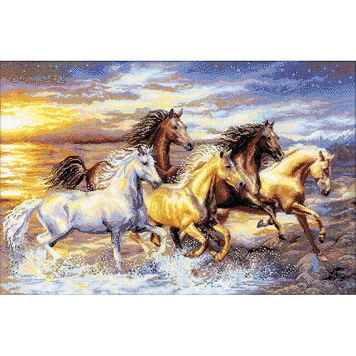 In The Sunset Counted Cross Stitch Kit, 23.625" x 15.75", 14 Count
