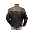 thumbnail image 2 of Redline Men's Distressed Leather Touring Motorcycle Jacket with Liner M-600 (S), 2 of 4