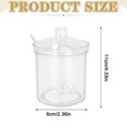 thumbnail image 2 of Shatterproof Acrylic Sugar Bowl with Lid and Spoon, Airtight Transparent Seasoning Jar, Refillable Condiment Container for Dining Table Restaurant Spice Storage, 2 of 5