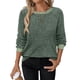 thumbnail image 2 of Camisas de Larga para Mujer, Suéteres, Conjuntos de Otoño, Bloques de Color, Ropa de Invierno, Elegantes, Informales, Suaves. Verde L, 2 of 7