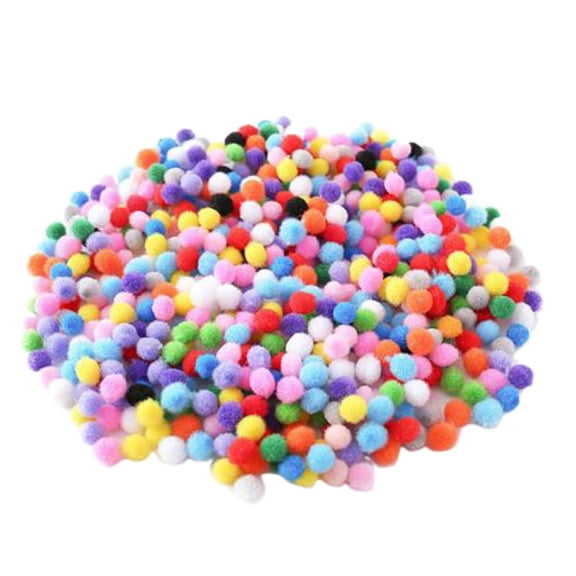 500 Pcs 10mm Soft Pompoms Ball Mixed Color
