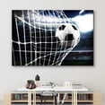 thumbnail image 3 of wall26 Canvas Print Wall Art Dark Soccer Goal Net Stadium Landscape Sports &amp; Fitness Athletes Photography Realism Boy's Bedroom Decorative Urban Rustic for Living Room, Bedroom, Office - 24", 3 of 5