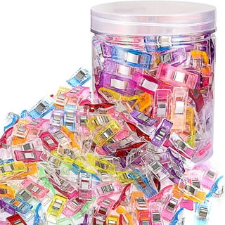 GMMA 120 Pcs Mix Colors Sewing Clips Acrylic Transparent Multifunctional  Premium Quilting Clips，Storage Bag Clips, Sewing Clips for Fabric，Plastic
