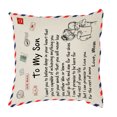 thumbnail image 2 of Toystoory Funda de almohada de piel de melocotón con letras de 45x45cm, diseño personalizado, funda de almohada decorativa, funda de cojín para el Decoración del hogar Mamá a Hijo Toystoory HA002997-03, 2 of 6