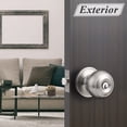 thumbnail image 6 of 1 Pack Keyed Alike Entry Door Knobs with Lock and Key Ball Door Knob Handles Entrance Door Lockset Brushed Nickel Finish, 6 of 6