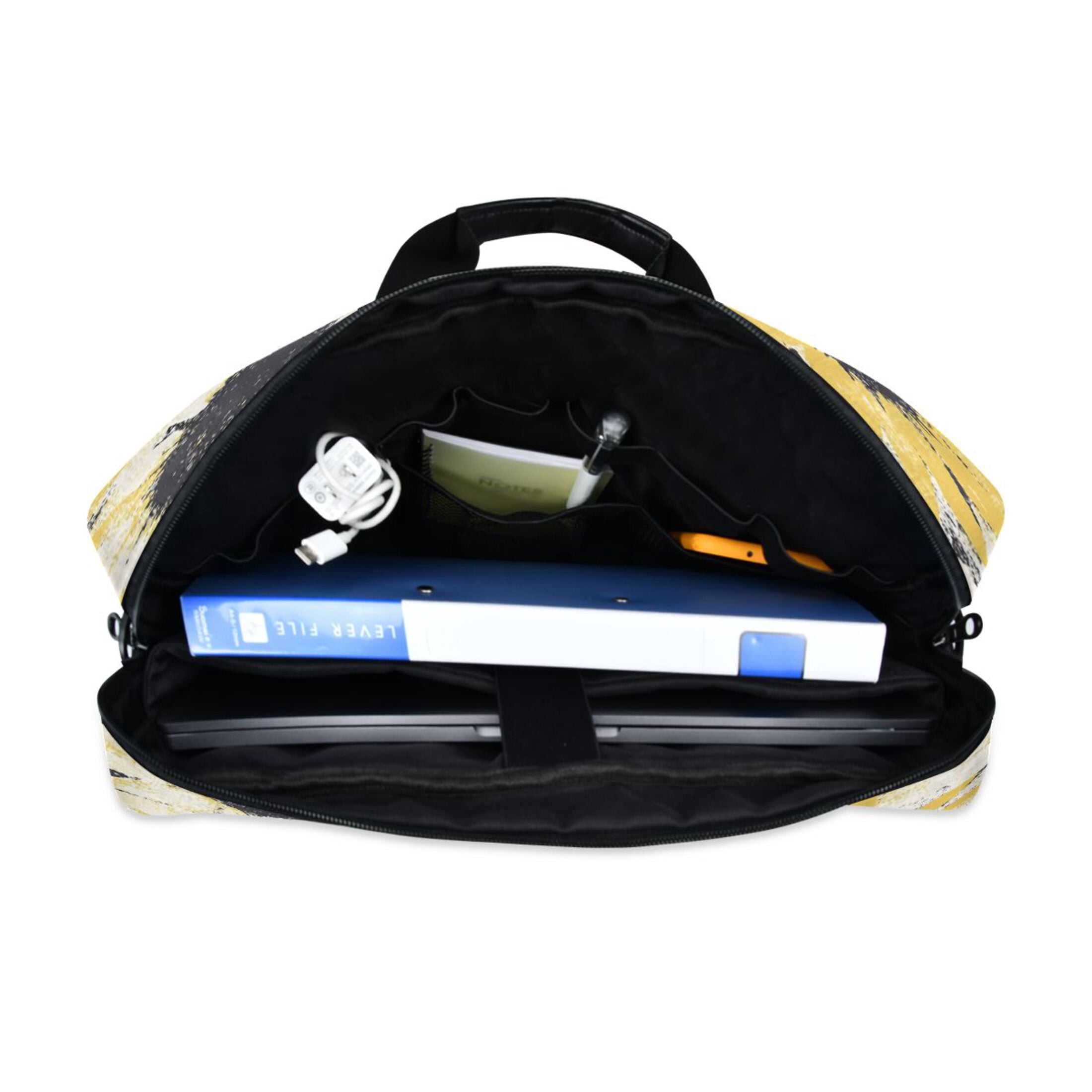 16" Laptop Tote Bag Laptop Sleeve Case Computer Briefcase for Work & Travel Yellow and White Sunflower