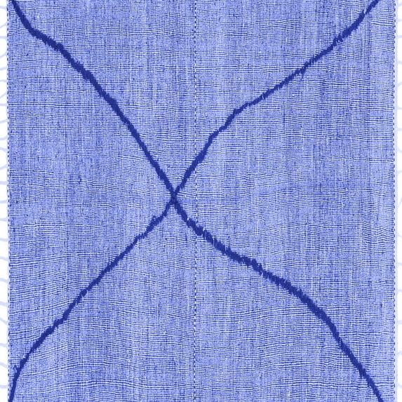 Ahgly Company Machine Washable Indoor Square Abstract Blue Modern Area Rugs, 7' Square