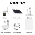 thumbnail image 3 of Cámara de seguridad para el hogar con wifi, 1080P HD, panel solar, vigilancia exterior, IP66, cámara inteligente para casa, voz bidireccional, soporte inalámbrico, 3 of 9