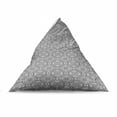 thumbnail image 4 of Victorian Lounger Chair Bag, Vintage Monochrome Style Damask Themed Tile Ornamental Design on Repetition, High Capacity Storage with Handle Container, Lounger Size, Dimgray White, by Ambesonne, 4 of 5