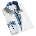 thumbnail image 1 of Multicolor Men's Long Sleeve Slim Fit Designer Dress Shirt, European Cotton Made, Small, 1 of 6