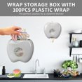 thumbnail image 2 of 71Nmly Plastic Wrap Storage Box,with100 Pcs Fresh Keeping Bags,Multi-functional Wall-Mounted Cling Film Dispenser (Grey), 2 of 5