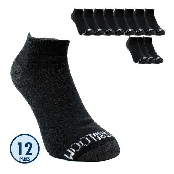 Fruit of the Loom Tin Caballero Unitalla Algodón Afelpado Negro 12 pares