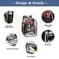 thumbnail image 5 of PVC Transparent Backpacks Clear Backpack for Travel and Outings Ghost Standing under A Mushroom, 5 of 7