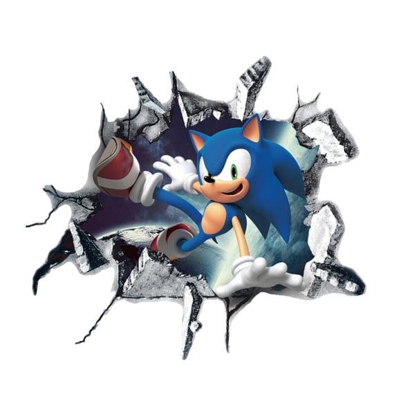 Party PVC Sonic Wall Sticker Sofa Background Home Decor For Kids Room