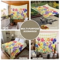 thumbnail image 6 of Yellow Plaid Tulip Large Tapestry for Bedroom Wall Hanging Tapestry,Spring Floral Watercolor Botanical Ceiling Backdrop Tapestries Poster Blanket Wall Decor for Teens Room Living Room Dorm 86" x 104", 6 of 8