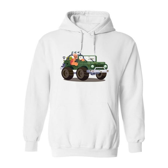 4x4 Trips Hoodie Men -Image by Shutterstock, Male Small