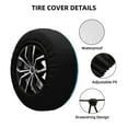 thumbnail image 2 of Sikiie Blue Glitter PVC Leather Spare Tire Wheel Cover Spare Tire Cover, for Car Truck SUV Camper Trailer Universal Fit(14-17in)-16 inch, 2 of 6