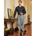 thumbnail image 3 of COOFANDY Men Straight Leg Dress Pant Lightweight Elastic Waist Pant with Pockets, 3 of 10