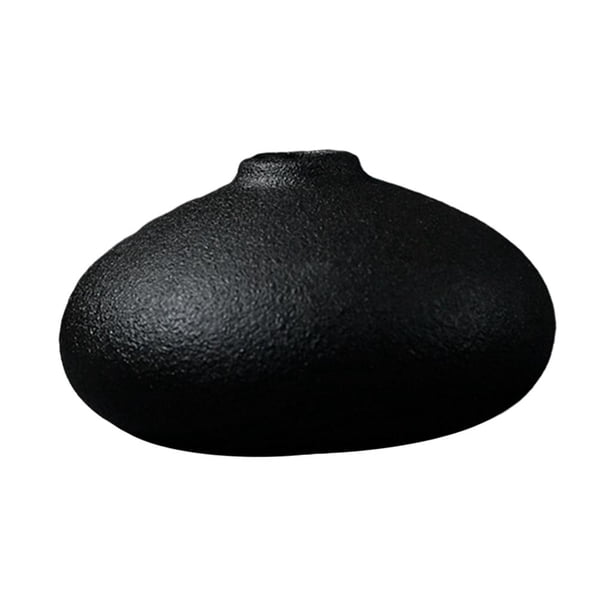 Florero de cerámica, florero hidropónico negro, moderno florero floral decorativo de para sala de , decoración interior para hogar, centro de A