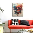 thumbnail image 4 of KLL Abstract Colorful Skull Art Print Canvas Wall Art, Canvas Painting Prints Canvas Art Wall Decor Home Decoration for Living Room Bedroom Office, 4 of 6