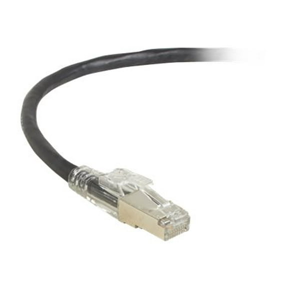 Black Box GigaTrue 3 - Patch cable - TAA Compliant - RJ-45 (M) to RJ-45 (M) - 1.5 m - foiled unshielded twisted pair (F/UTP) - CAT 6a - booted, riser - black