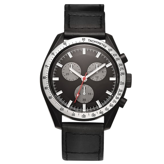 42mm Mens Aluminum Bezel Velcro Strao Watch