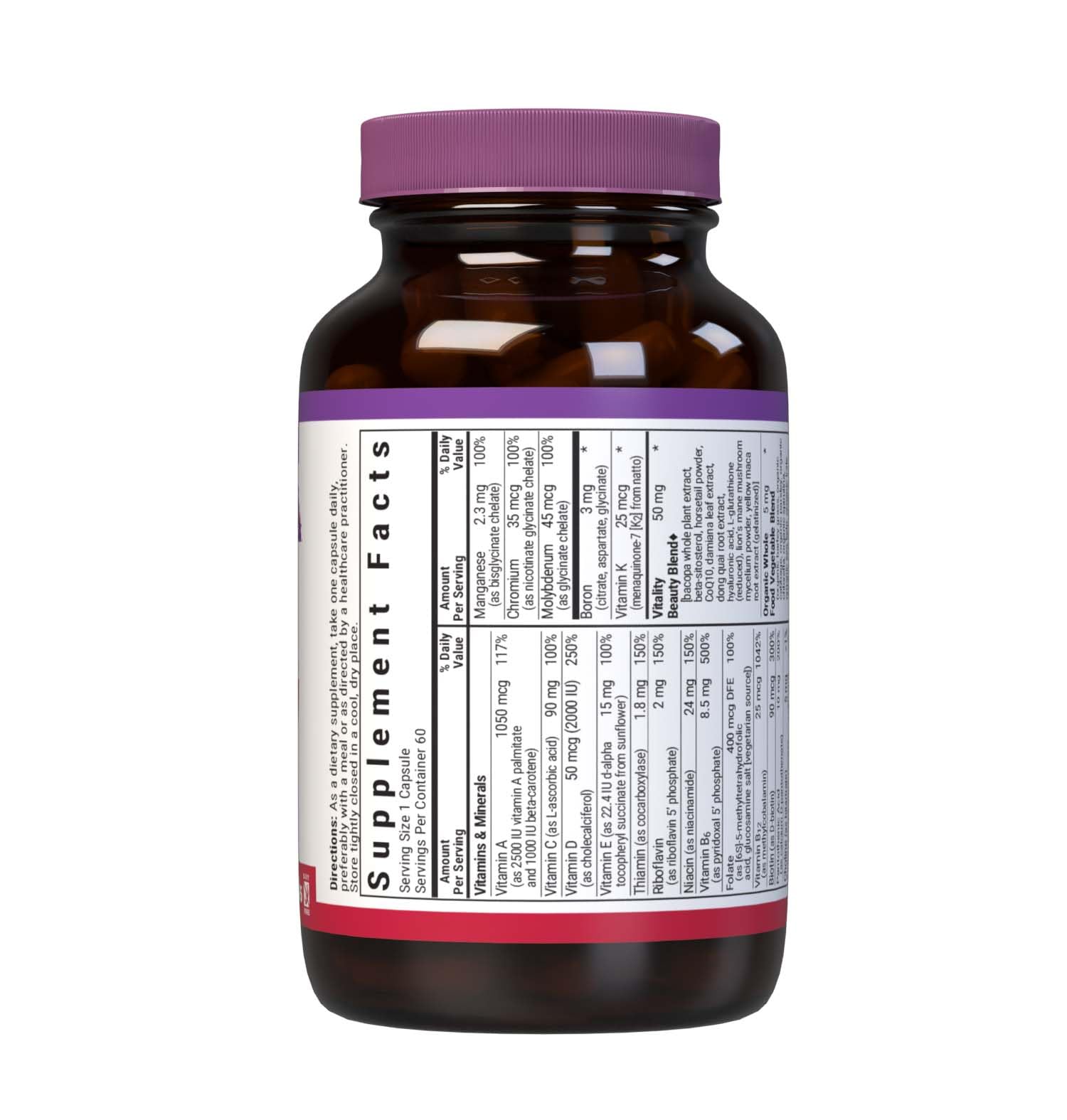 Bluebonnet Ladies’ ONE 40+ Whole Food-Bed Multiple, Multivitamin for Women 40+, 60 Days