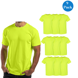 Hanes Men's High Visibility Safety T-Shirt, XL, Green - Walmart.com