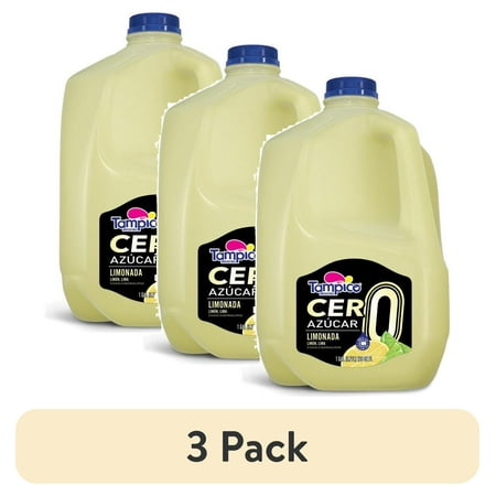 (3 pack) Tampico Limonada Cero Azucar, Zero Sugar Lemonade 120 fl oz Plastic Bottle, Shelf-Stable