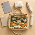 thumbnail image 2 of 3D Floral Sheep Quilted Tote Bag, Vintage Country Flower Landscape Embroidery Handbag, Large Soft Fabric Shoulder Bag for School Shopping Travel Daily Use, 2 of 6