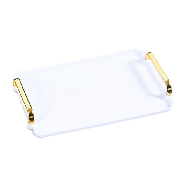 veasfak Serving Tray Rectangular Bathroom Organizer for Restaurant Hotel Living Room M