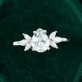 thumbnail image 5 of Silvago Jewel White Gold Plated 14K Diamond Ring - Pear Cut Excellent 1.9 Ct Diamond Ring For Women's - Solitaire with Accent Diamond Rings for Women's - Multi-Stone Diamond Rings for Women's, 5 of 9
