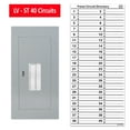 thumbnail image 1 of LV Fuse Box Circuit Breaker Panel Directory Labels/Decals/Stickers for All Electrical Panel/Load Centers (Standard 40 Circuits 3 Pcs), 1 of 5