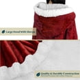 thumbnail image 6 of PAVILIA Sherpa Fleece Wearable Blanket for Adult Women, Cozy Plush Blanket Poncho Cape with Hood, Super Soft Shawl, Angel Wrap Throw for Office, Wine Red, 6 of 9
