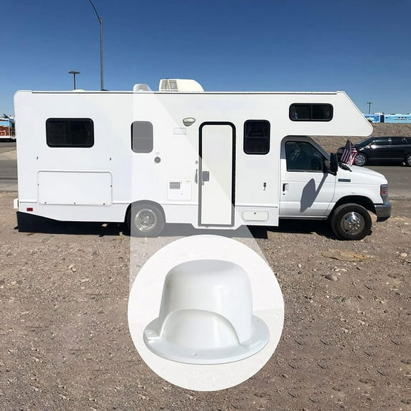 Raindrops RV Plumbing Vent Cap Replacement Kit for Camper Trailer Roof 2 Inch Pipe White Includes 6 Screws