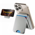 thumbnail image 1 of Soporte magnético tipo cartera TWZKG para iPhone con RFID, color gris, 1 of 6