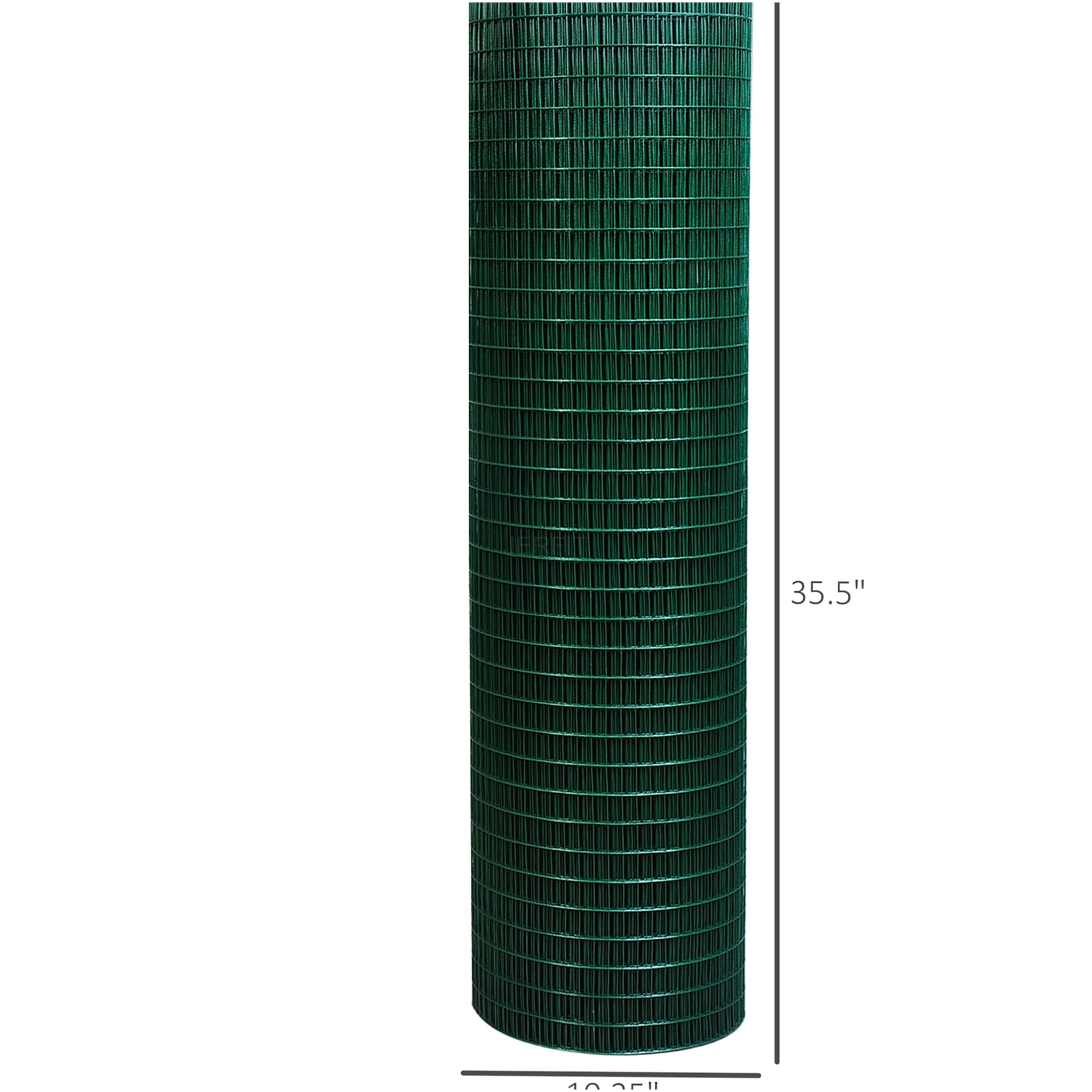 JERFIT 1/2 Inch x 1 Inch Hardware Cloth Roll, 98' L x 35.5" H PVC Coated Green Wire Mesh Fencing for Chicken Coop, Garden Bed, Rabbit Cage, Animal Enclosure & Plant Protection
