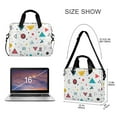 thumbnail image 3 of FORMRS 16" Laptop Bag Carrying Sleeve Case with Handle Travel Shoulder Briefcase, Red Simple Shapes, 3 of 8