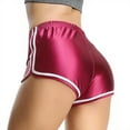 thumbnail image 2 of TRUBKH Running Shorts for Women Leather Shorts for Women High Waisted Shorts Women Work Out Shorts Buttlifting Shapewear Butt Lifting Leggings for Women Workout Shorts for Women Wine S, 2 of 9