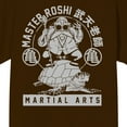 thumbnail image 2 of Dragon Ball Z Master Roshi Turtle School Men's Brown Crew Neck Short Sleeve T-shirt-XXL, 2 of 2