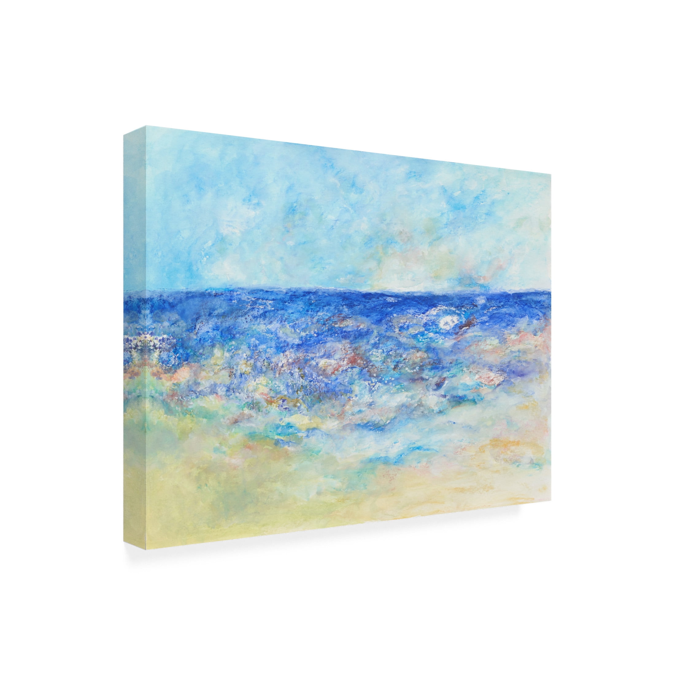 Canvas Wall Art - Ellen Kossoff 'Sand And Sun One' Wall Art for Living Room, Bedroom, or Office Décor by Trademark Fine Art - 47 x 35 Inches