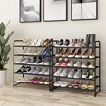 thumbnail image 4 of NETSENG Home 4-story stackable shoe rack metal black 61.5cm long, 4 of 5