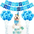 thumbnail image 3 of Dog Birthday Party Supplies, Dog Birthday Bandana Scarf, Doggie Boy Birthday Party Hat with Number, Bowtie Paw Balloons Banner for Small Medium Puppy Dog Pets, Dog Birthday Party Decorations, 3 of 7