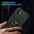 thumbnail image 2 of Phone Case for Samsung Galaxy A05 Hybrid Case with Ring Kickstand, Heavy Duty Protection Armor Case with Comfortable Grip Support Magnetic Car Mount for Samsung Galaxy A05 - Black, 2 of 7